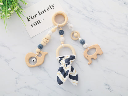 Baby gym wooden pendants – 3-pack toys for babies 0–24 months