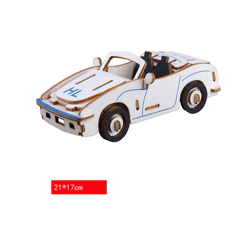 New Wooden Three-dimensional Puzzle DIY Creative Children's Toys
