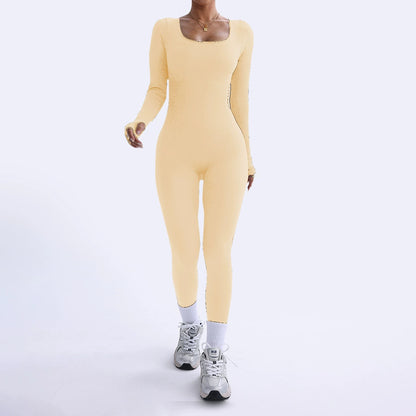Figurformande träningsjumpsuit