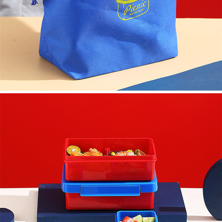 Söt Portabel Bento-Matlåda med Fack för barn – Mikrovågssäker & Tätslutande