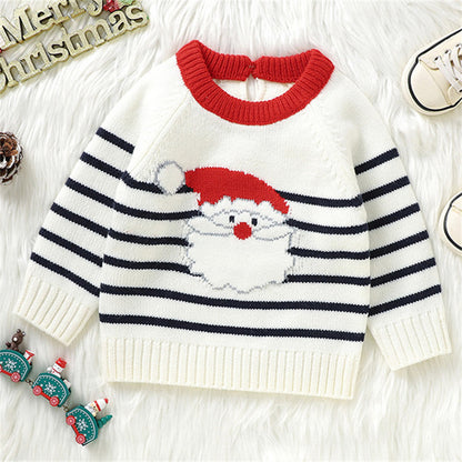 Christmas sweater for baby – cute knitted Santa sweater 