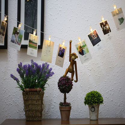 LED Ljusslinga med Fotoklämmor