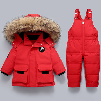 Children's Fashion Down Jacket with matching pants