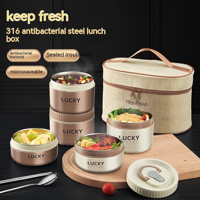 Stainless steel lunch box in 304/316 steel – multiple sizes &amp; sets with bowls and cutlery 