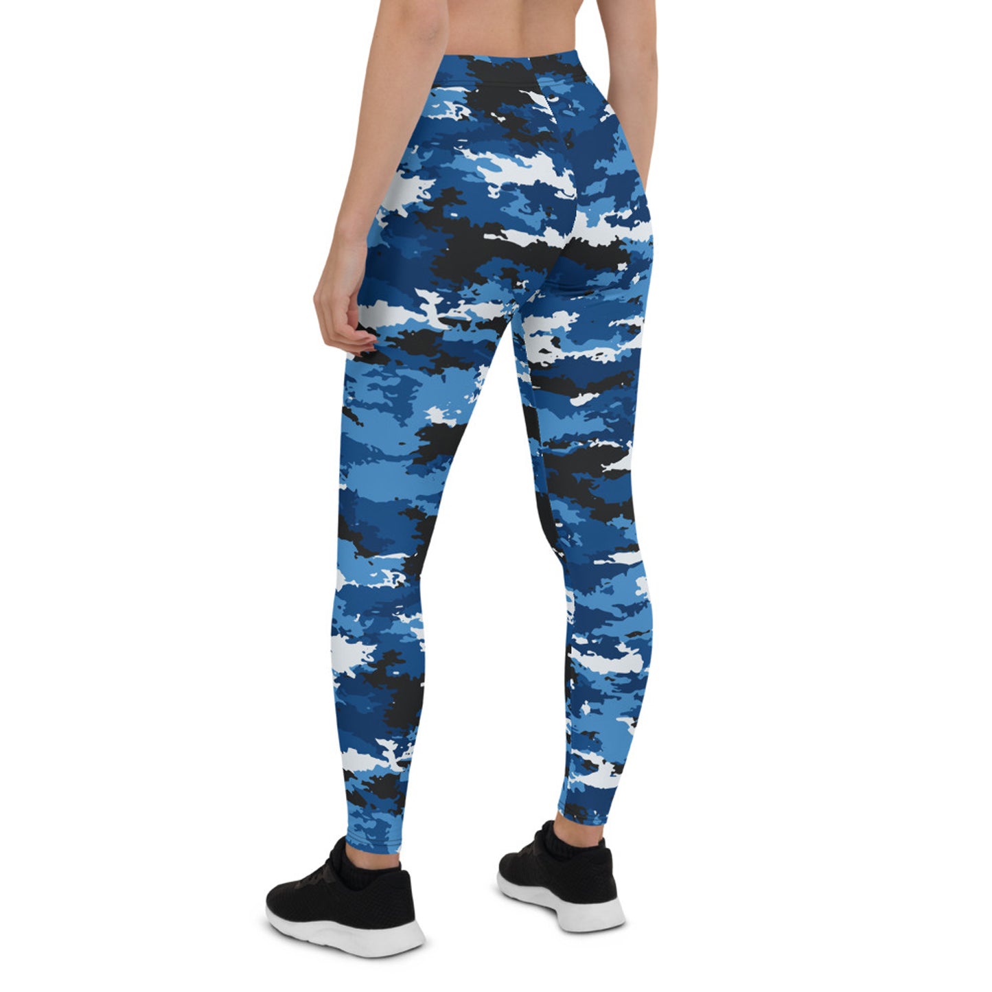 Tränings leggings premium dam – blå camo