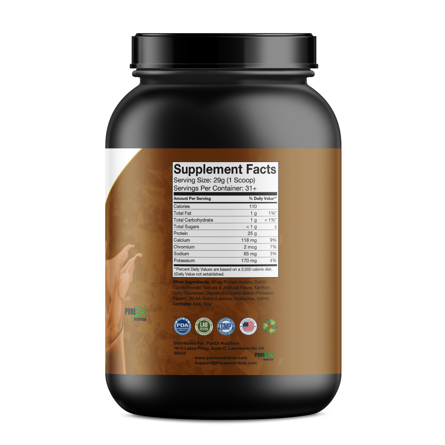 Pure Whey Isolate – 100% vassleisolat med 25 g protein (Chocolate)