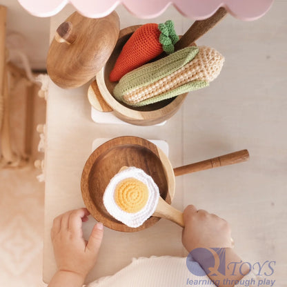 QToys Australia (USA) MAHOGANY PAN &amp; POT SET