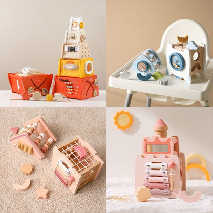 Amazon Baby Early Education Educational Stacking Rocket Boy Girl House Castle Assembling Toys