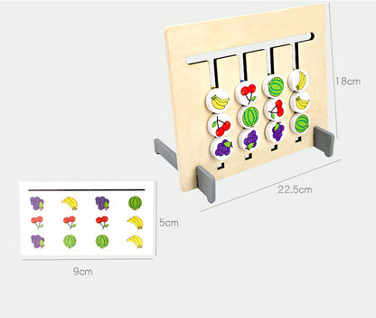 Four-color Fruit Logic Game Double-sided Wooden Educational Toys
