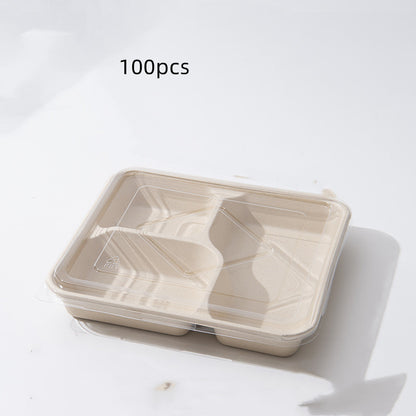 Miljövänliga matlådor i papper och sockerrör – 100-pack i flera storlekar och fack