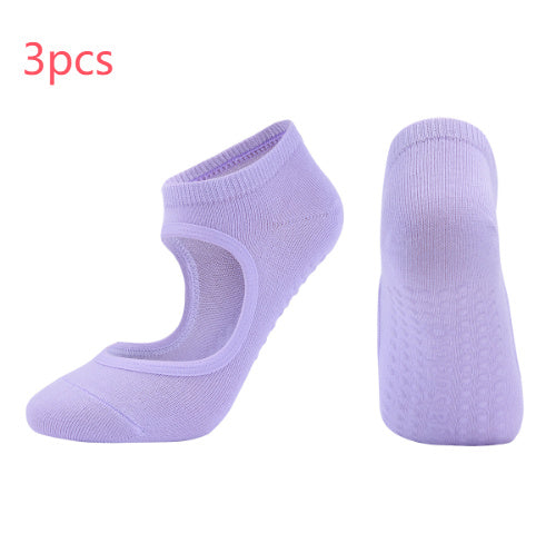 Mjuka yogasockar i kammad bomull