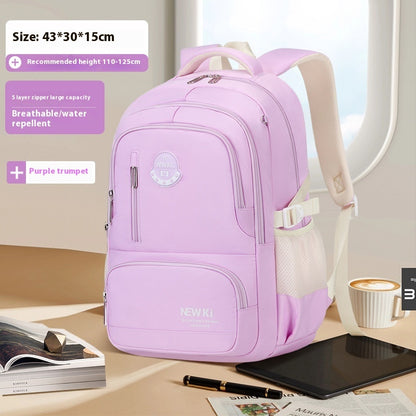 Vattentålig Skolväska i Oxfordtyg – Ergonomisk Ryggsäck för Ungdomar