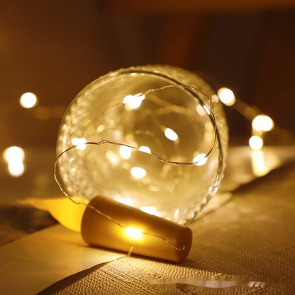 LED Flaskljus med Kork – Ljusslinga för Dekoration