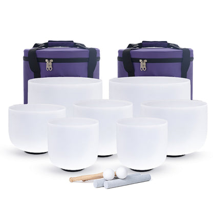 Crystal singing bowls – handmade set for meditation and healing