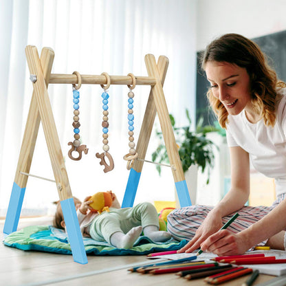 Wooden baby gym for infants 