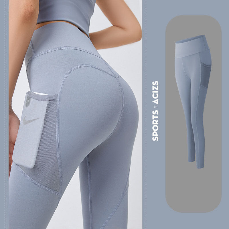 Yogaleggings med fickor – hög midja 2 XL