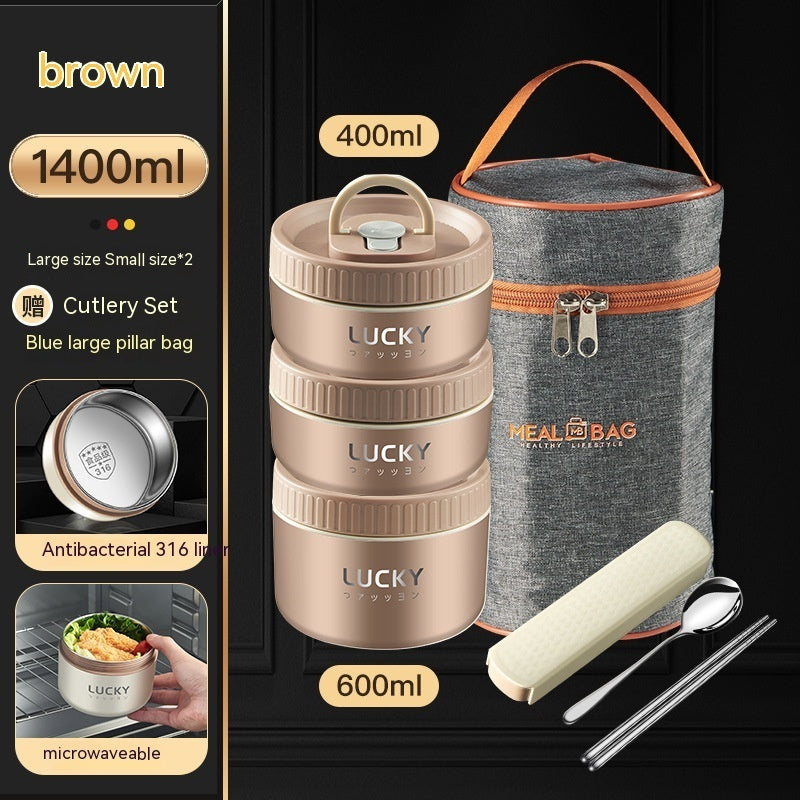 Stainless steel lunch box in 304/316 steel – multiple sizes &amp; sets with bowls and cutlery 