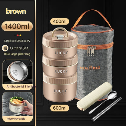 Stainless steel lunch box in 304/316 steel – multiple sizes &amp; sets with bowls and cutlery 