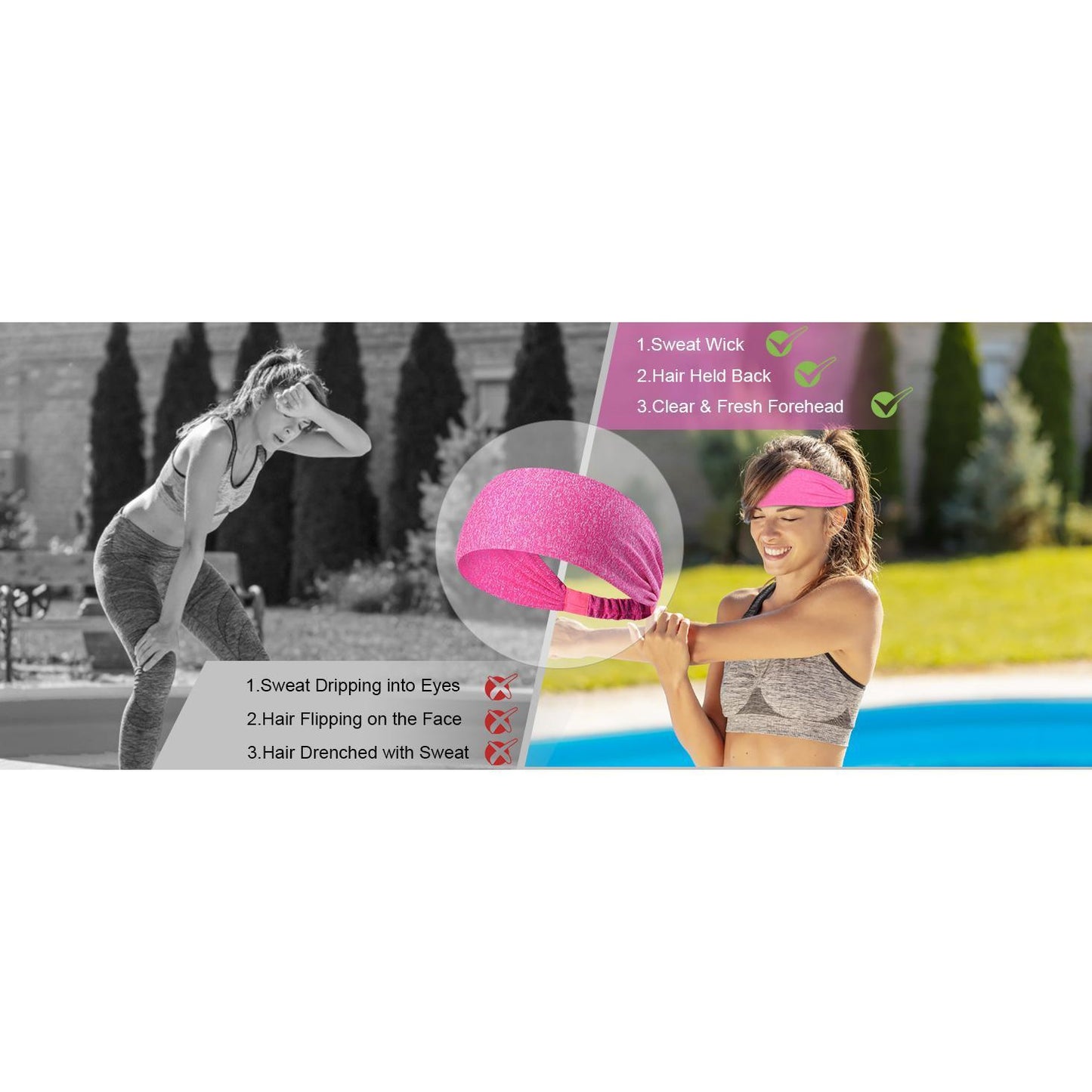 5-pack Sportpannband – svettabsorberande och antiglid för träning och vardag