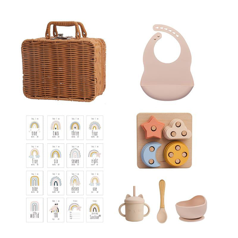 Silikonleksaker för spädbarn – stapel- och formset i flera färger