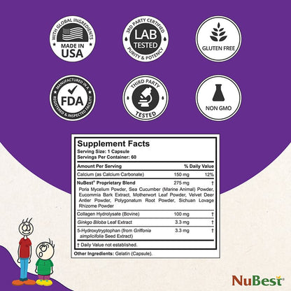 NuBest Tall - Supports normal growth and bone health in children &amp; teens 60 Tablets
