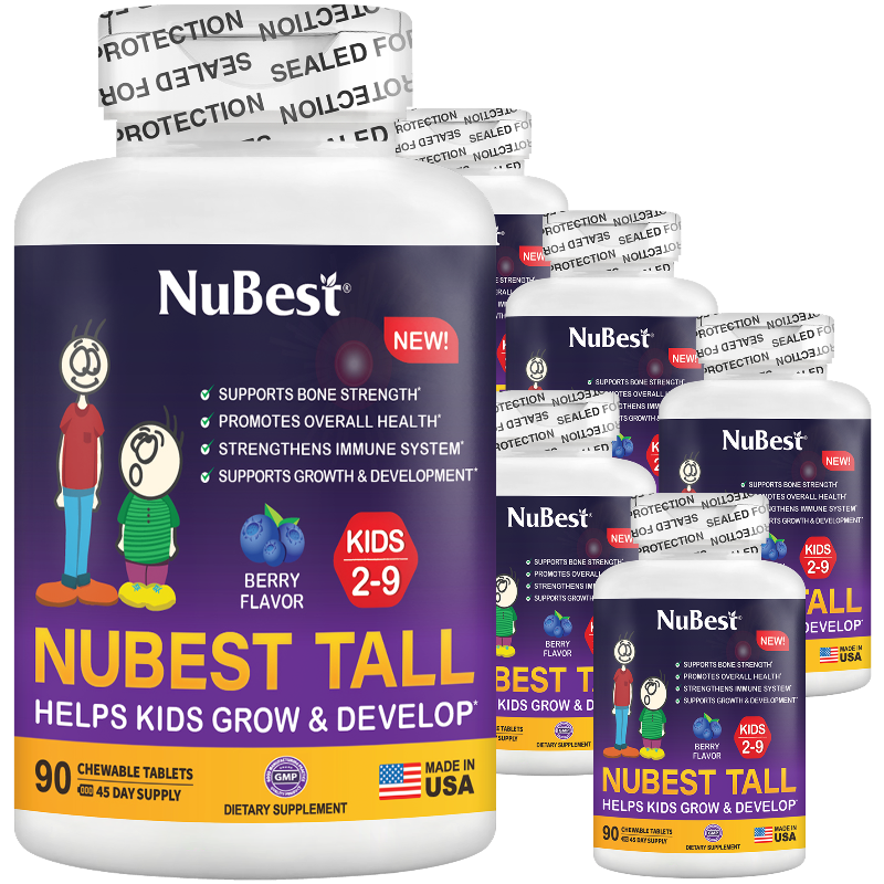 NuBest Tall Kids, Multivitamin för barn (2–9 år) 90 Tabletter