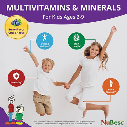 NuBest Tall Kids, Multivitamin för barn (2–9 år) 90 Tabletter