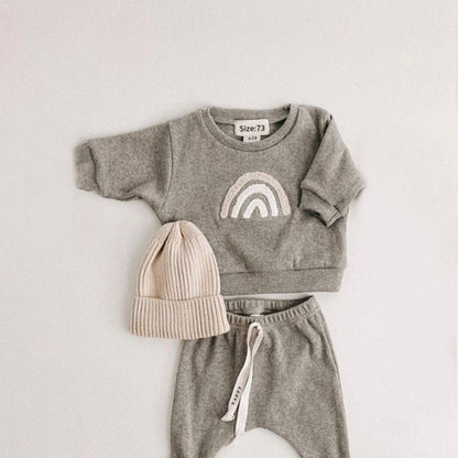 Baby Set with Rainbow and Sun – Hoodie &amp; Pants
