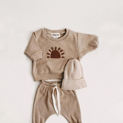 Baby Set with Rainbow and Sun – Hoodie &amp; Pants